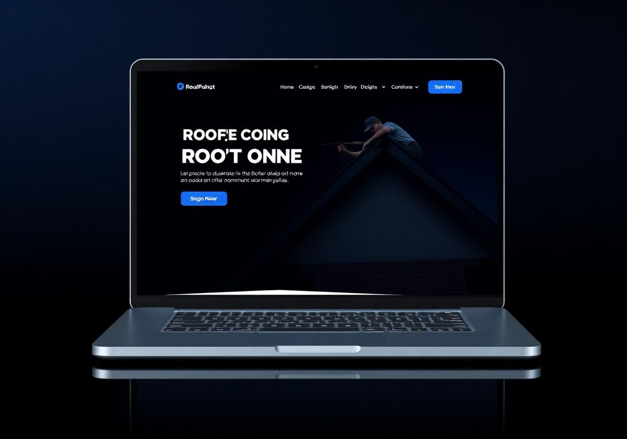 Roofing Company Website mockup