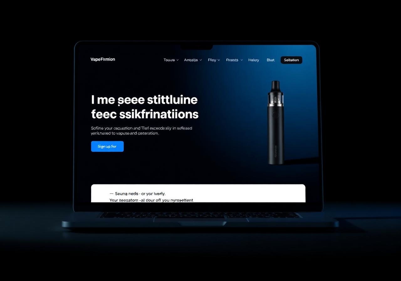 Vape Cessation Landing Page mockup